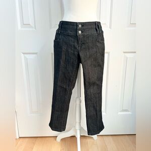 NWOT LOLE Women Black Denim Capri Jeans, LOW Waist, Stretch, Size 8 & 10